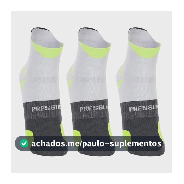 Kit 3 Meias Corrida Cano Curto Running Lupo Anti Bolha 15422