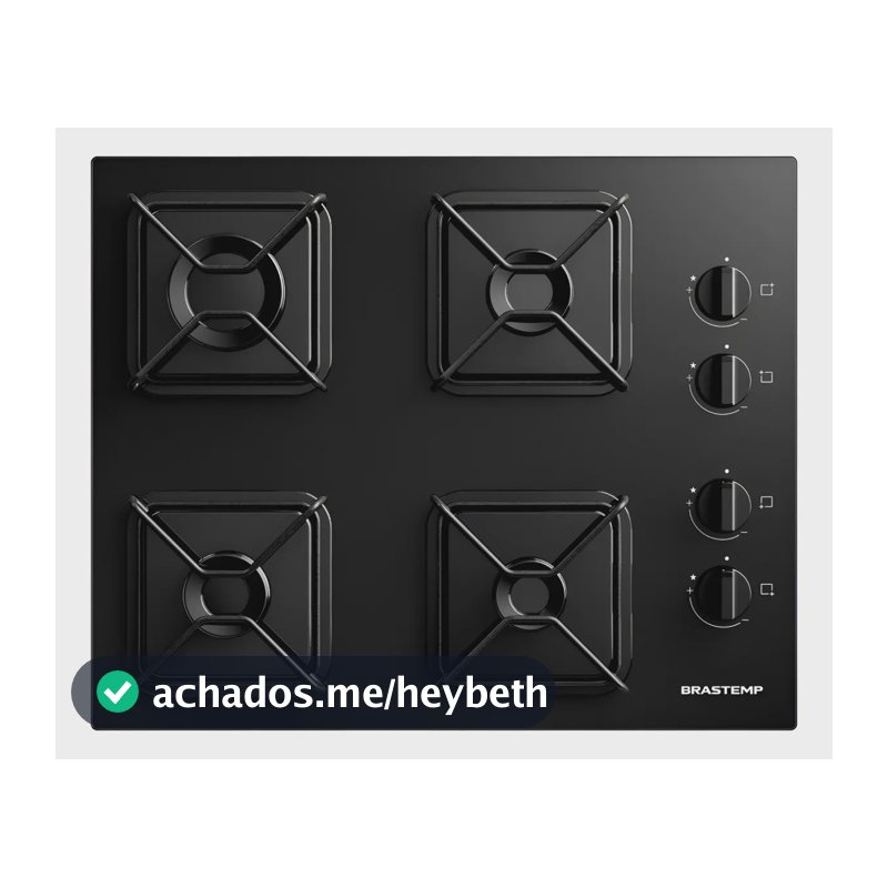 Cooktop Brastemp a Gás 4 Bocas com Grades de Ferro - BDD61BE