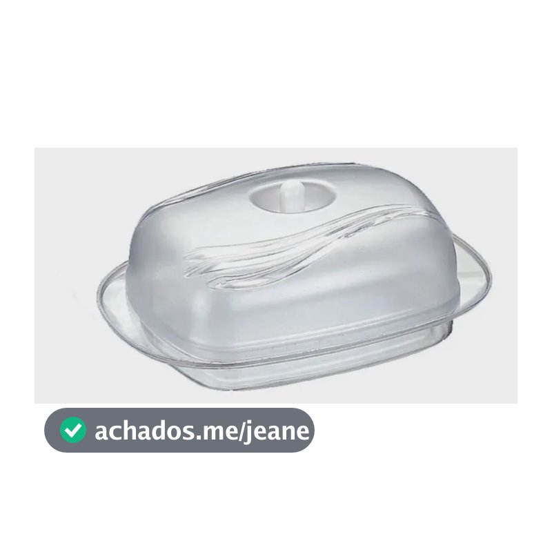 Manteigueira De Mesa Com Tampa De Acrílico Transparente