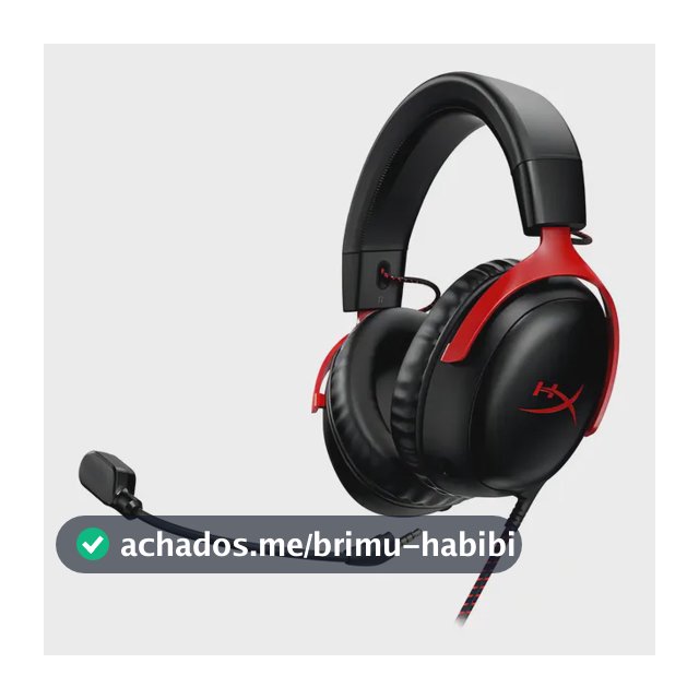 Headset Gamer HyperX Cloud III Preto e Vermelho com Microfone e Som Surround 7.1 para PC, PS5 e Xbox