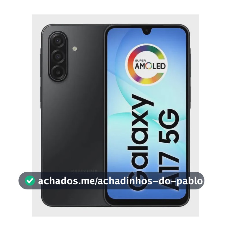 Celular Samsung Galaxy A17 5G Com IA, 128gb, 4gb Ram, Câm De 50mp, Tela De 6.7", Nfc, Ip54 - Preto