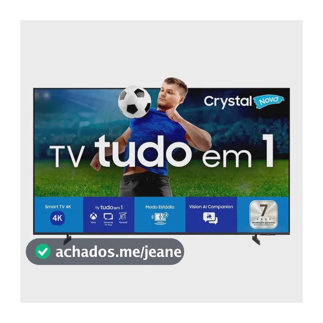 Samsung Smart Tv 70 Crystal Uhd 4k U8500f 2025, Xbox Cloud Gaming, Canais Gratuitos, 7 Anos De Atualização, Ai Energy Mode, Alexa Integrada