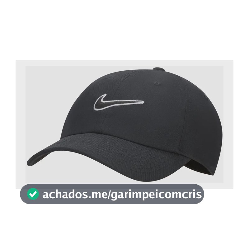 Boné Nike Club Swoosh Unissex Cor Preto Tamanho M/g