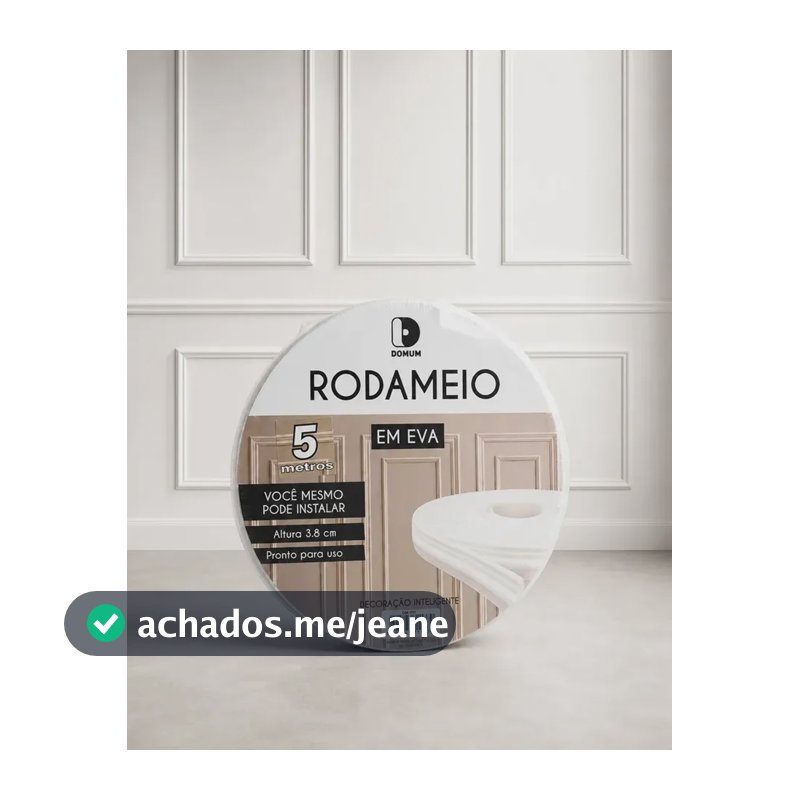 Rodameio Boiserie 5m X 2,8cm Moldura Eva Autocolante Premium Branco