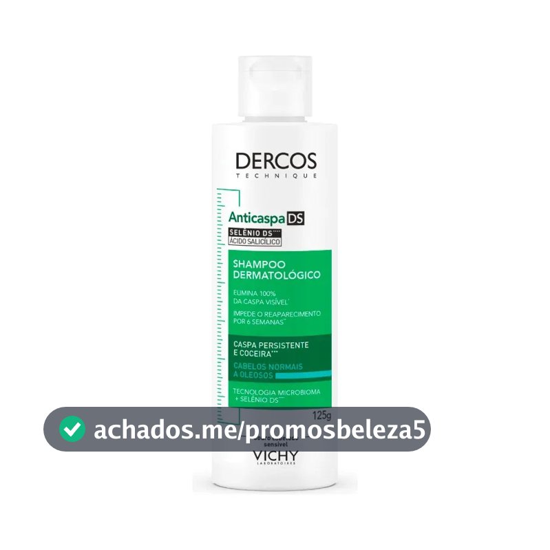 Shampoo Anticaspa Cabelos Normais a Oleosos, Dercos DS Vichy, 125g