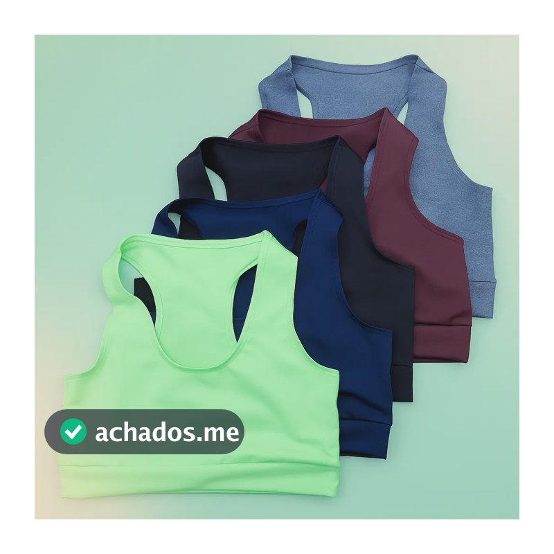 Kit 5 Top Feminino Plus Size Academia Fitness Treino Suplex Variadas G1 - Veste 50
