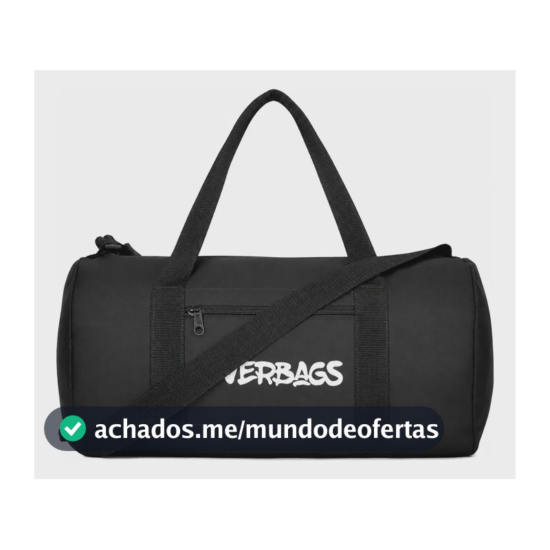 Mala Streetbag Treino Bolsa Academia Fitness Multiuso Estilo Esportiva Preta