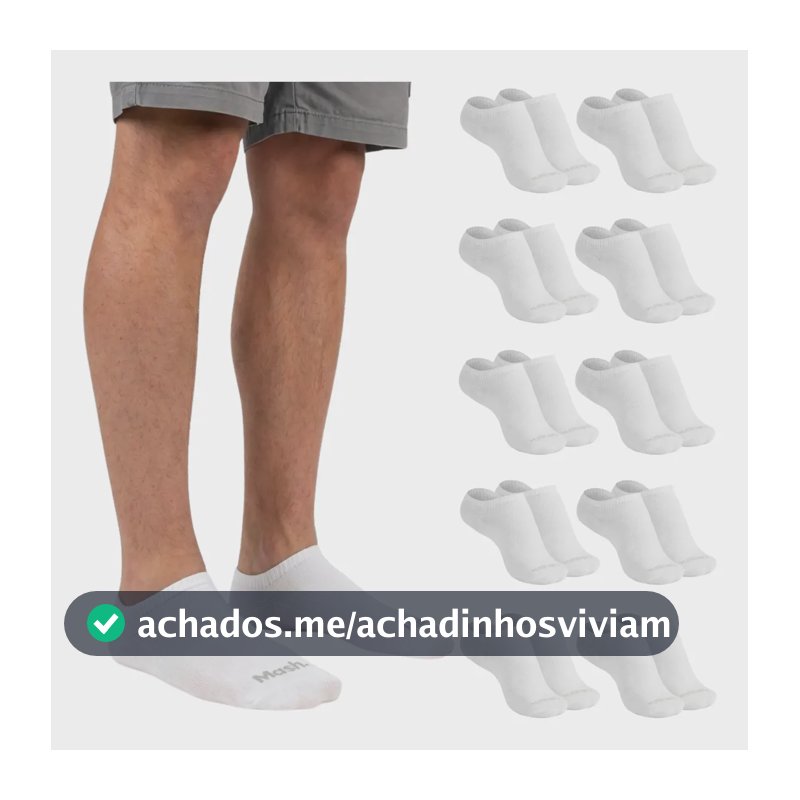 Kit 10 Pares Meia Invisível Soquete Algodão Confortável Mash 10 Brancas Meia Invisível Meia Cano Curto Meia Masculina Meia Feminina G ( 39 A 44 ) Meia Masculina Meia Feminina Meia Algodão