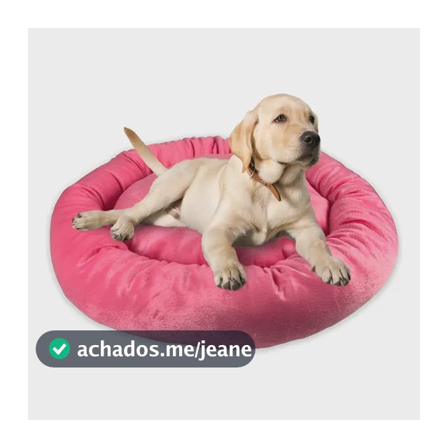 Caminha Pet Redonda De Pelúcia Para Cachorros E Gatos G Cor Rosa