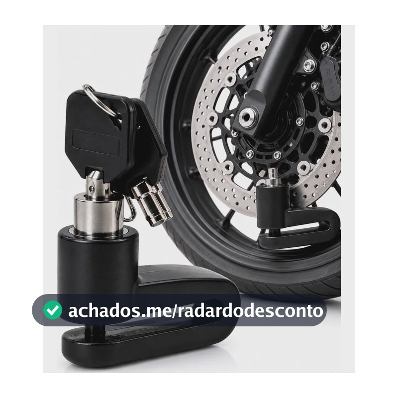 Trava Cadeado De Freio A Disco Para Moto Antifurto Universal Preto