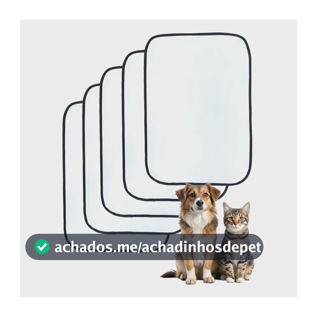 Kit 5x Tapete Higiênico Lavável Para Cães Tam. P 70x50cm Branco