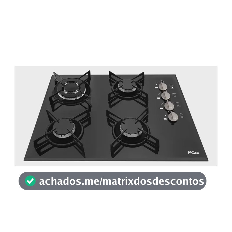 Cooktop Cook Chef 4 Tc Preto Philco