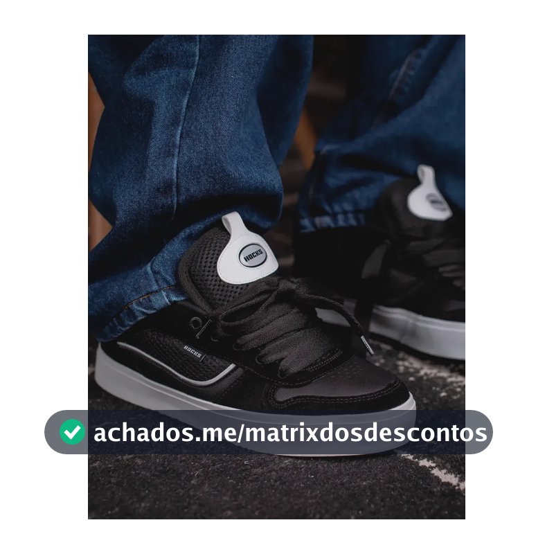 Tênis Hocks Puff Petitpoa Uv Skate Camurça Masculino Preto 44 Br