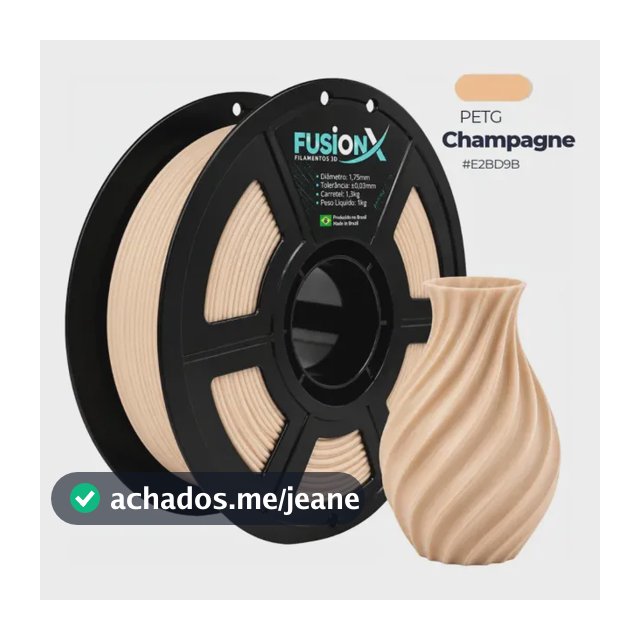 Filamento Petg Fusionx Impressora 3d Rolo1kg Resistente 1.75 Champagne
