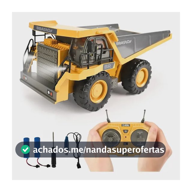 Brastoy Escavadeira De Controle Remoto Escala 1:20 Amarelo Brinquedo-d12