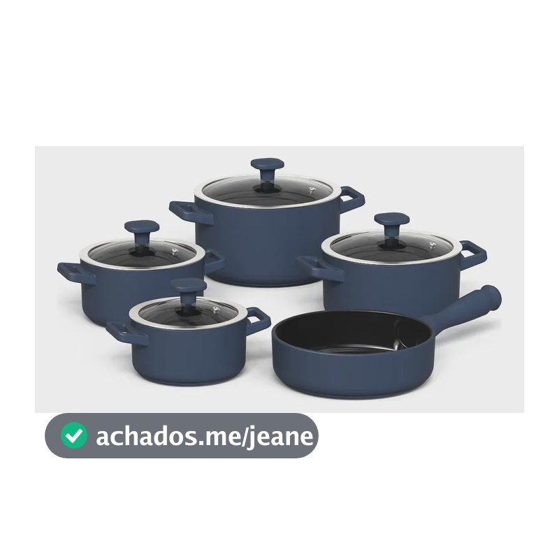 Jogo De Panelas De Cerâmica Ceraflame Aura 5 Pcs - Indigo