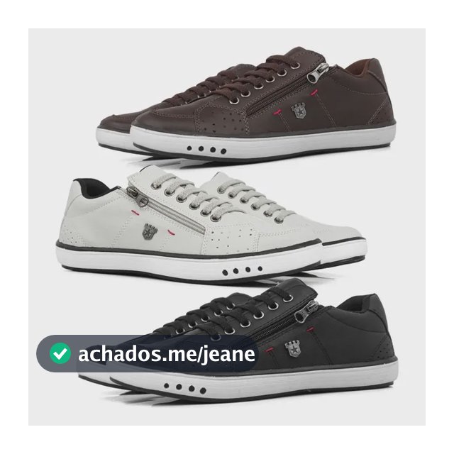 Kit3 Sapatenis Casual Moderno Sapato Zíper Elástico Lindo