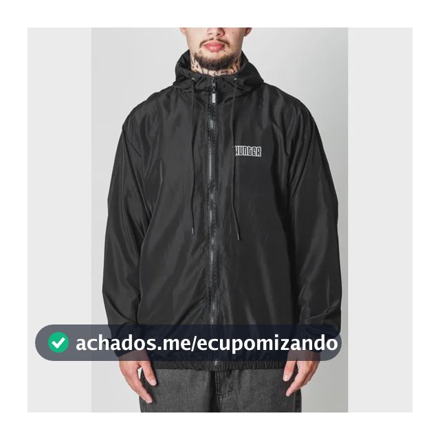 Jaqueta Corta Vento Liso Leve Capuz Esporte Masculina Hunter