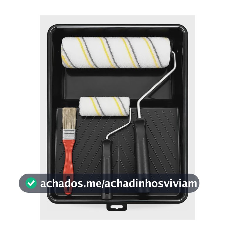 Kit De Pintura Anti- Gotas Rolos 23/9cm Lã Microfibra + 3pçs