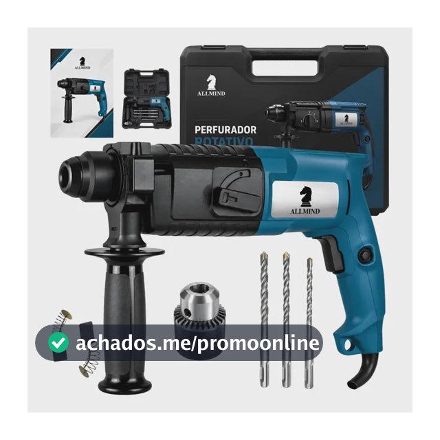 Furadeira Perfurador Rompedor Rotativo De Impacto 1000w Azul 220v
