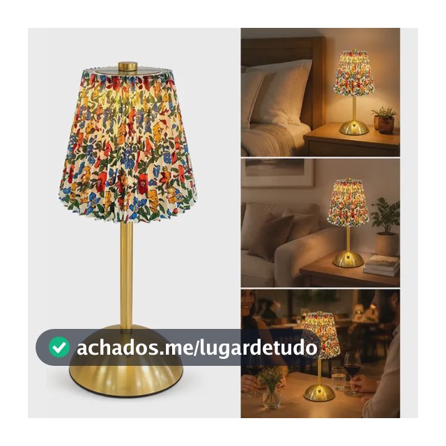 Luminária De Mesa Led Recarregável Luz Ambiente D