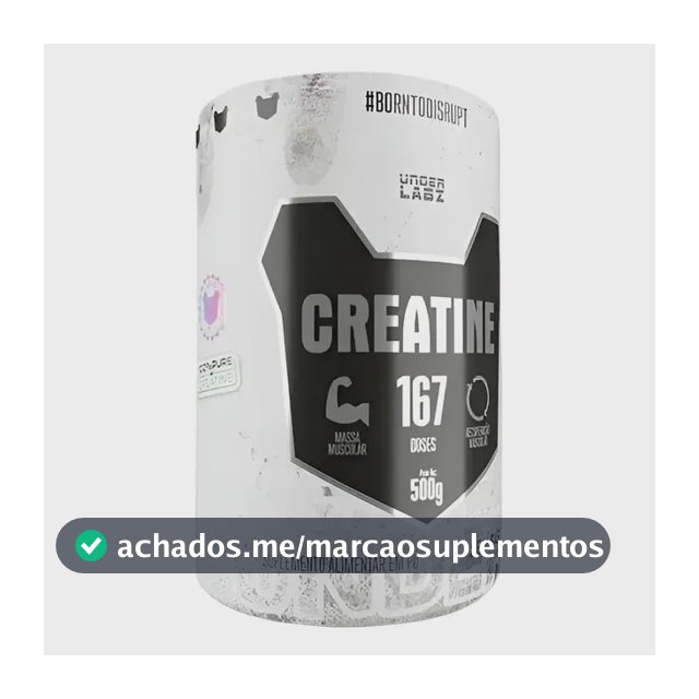 Creatina Monohidratada 100% Pura Under Labz Creatine 500g Sabor Sem Sabor