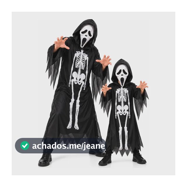 Fantasia Pânico Completa Halloween Adulto E Infantil Festa