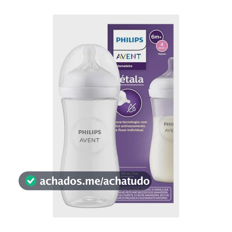 Philips Avent Pétala 3.0 mamadeira 330mL cor transparente