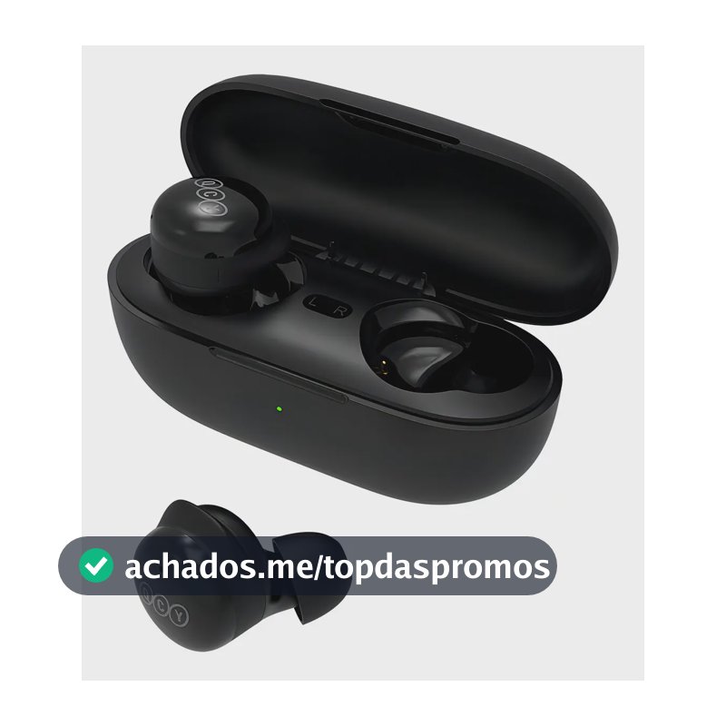 Fone Qcy T17 Bluetooth 5.1 Modo Game E Cancelamento De Ruído Cor Preto