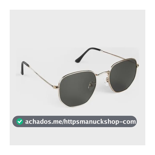 Óculos De Sol Saint Germain Dourado Harbor Aviador Uv400 Lente Preto Desenho Espelho