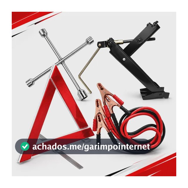 Kit Estepe Carro Macaco Triangulo Chave Roda Cabo De Chupeta