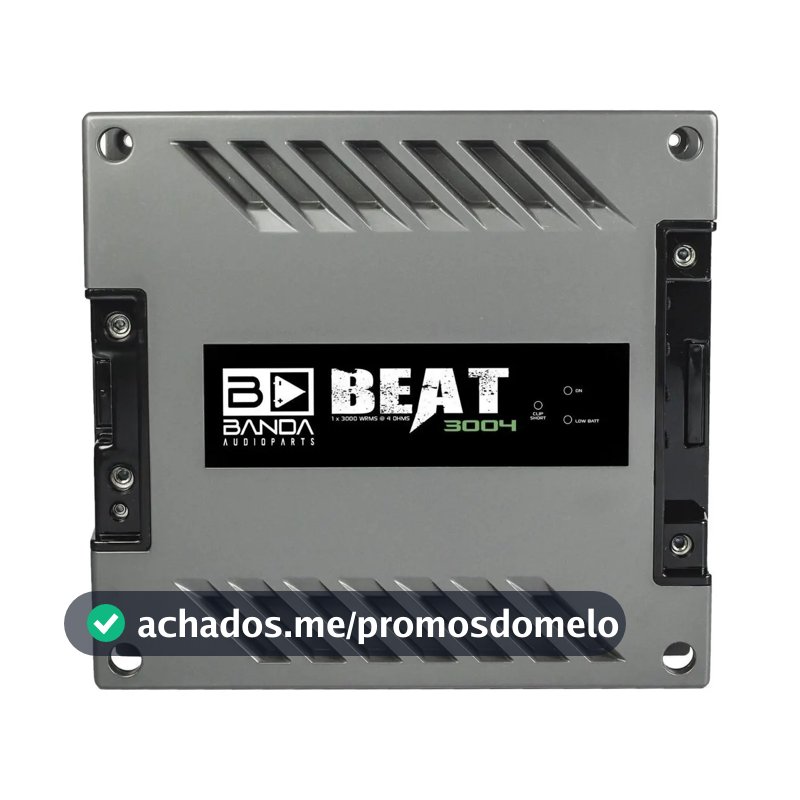 Módulo Amplificador Banda Beat 3004 3000W 4 Ohms Full Range Cinza