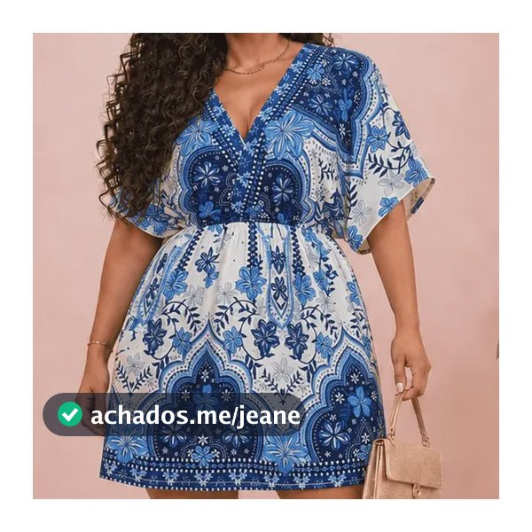 Vestido Macaquinho Plus Size Saia Manga Estampado Chique