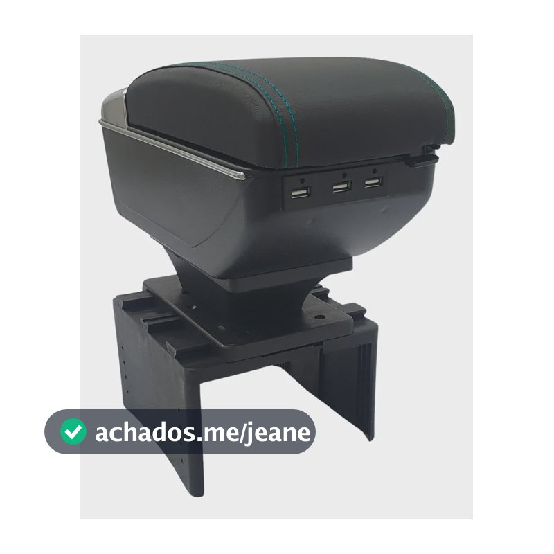 Console Apoio De Braço Universal Veicular Entrada Usb Azul Azul