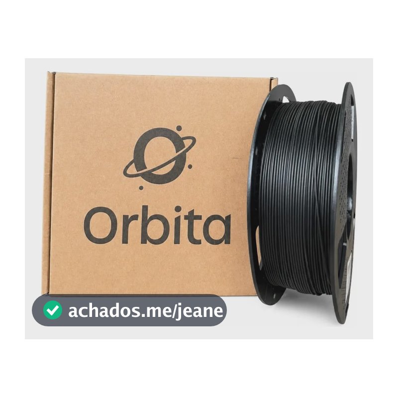 Filamento Pla Para Impressora 3d Orbita 1,75 Mm 1 Kg Preto
