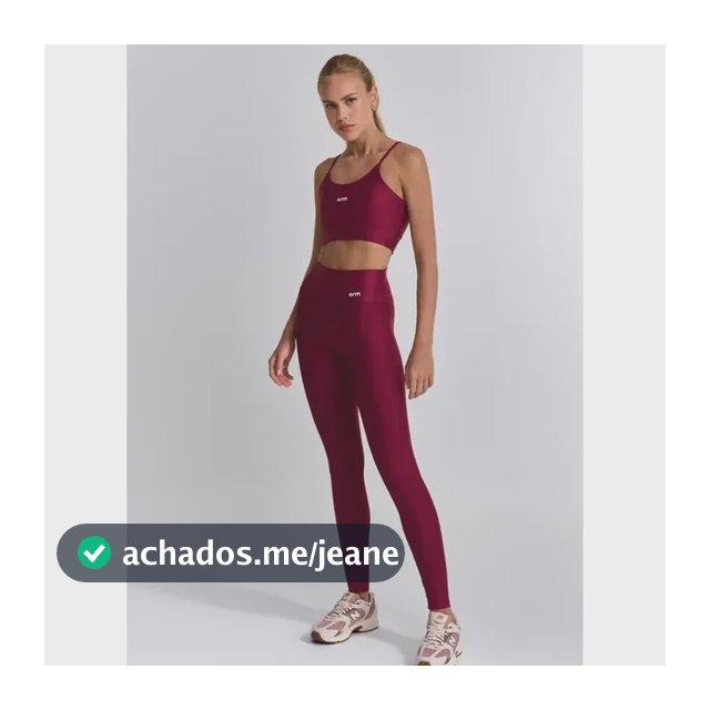 Conjunto Feminino Fitness Zero Transparência Top E Legging Cereja Liso M