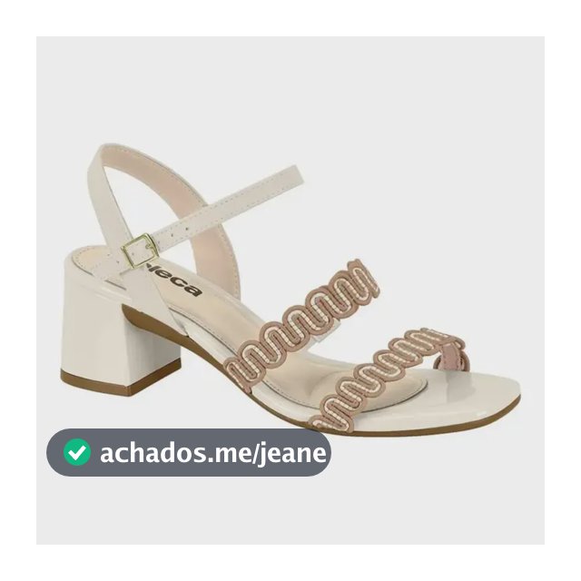 Sandália Feminina Moleca Salto Grosso Baixo Strass 5496.102