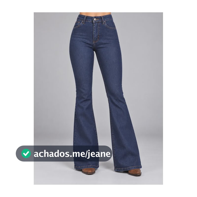Calça Wrangler Jeans Feminina Com Elastano Cintura Alta Luxo Flare - Escura 40