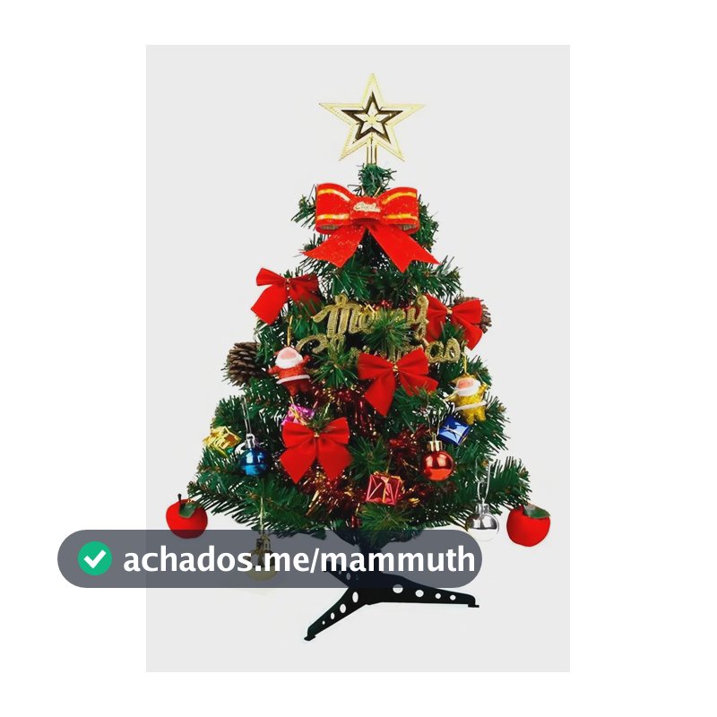 Mini Árvore de Natal 60cm 50 Galhos Pinheiro Verde Mesa Casa Ogni