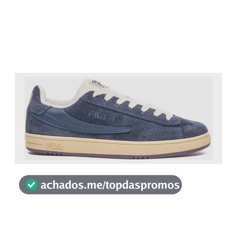 Tênis Casual Masculino Court 90 Fila Marinho/bege/uva Liso 42 Br