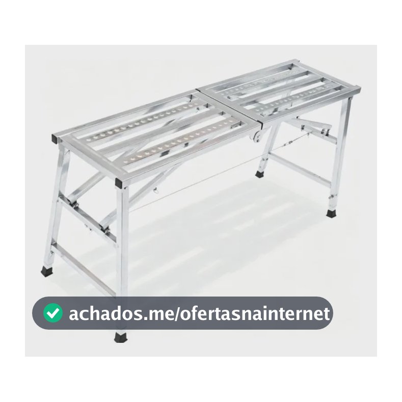 Plataforma Multiuso Dobrável Banqueta Escada Aço Carbono