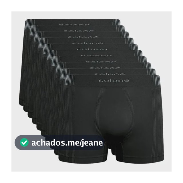 Kit 10 Cueca Boxer Sem Costura Poliamida Toque Gelado Selene