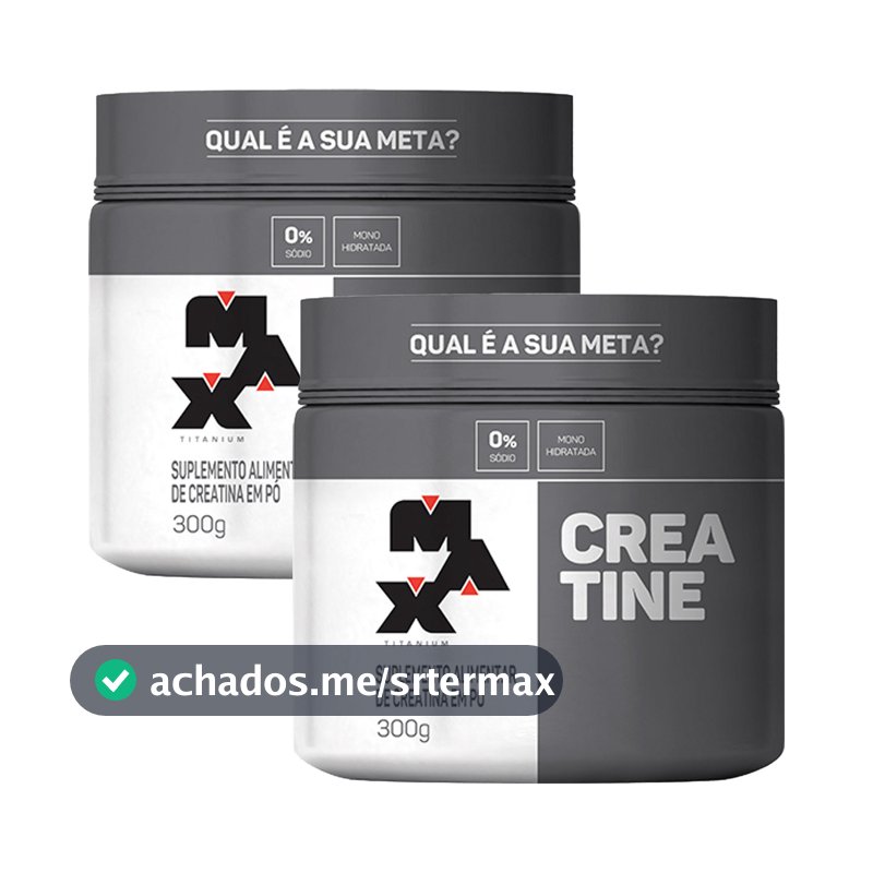 Creatina Max Titanium em pó Sem sabor x 300g 2 un