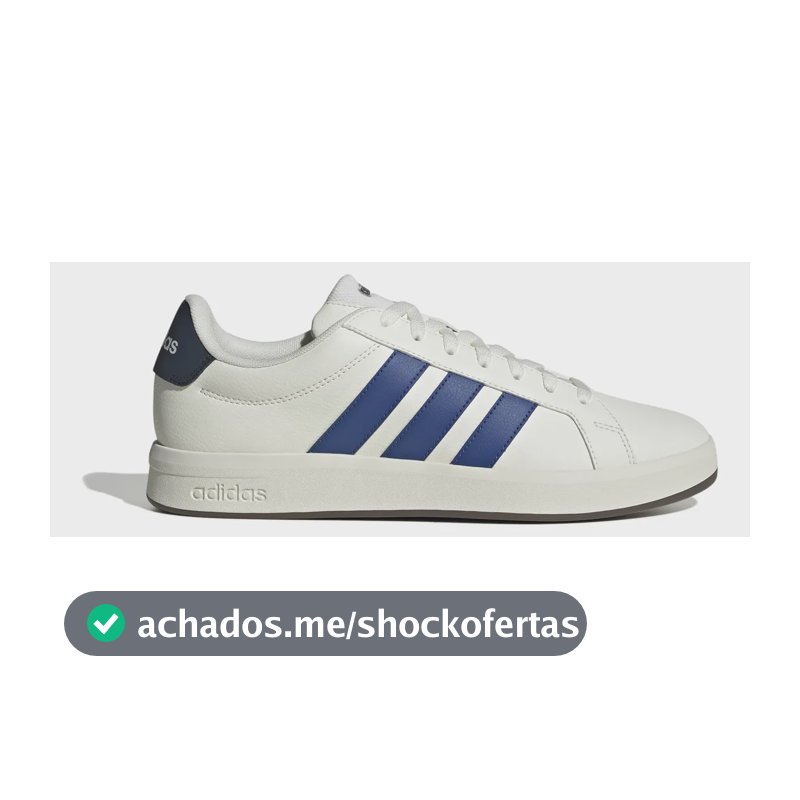 Tênis Masculino Grand Court Base 3.0 adidas Branco Liso 42 Br