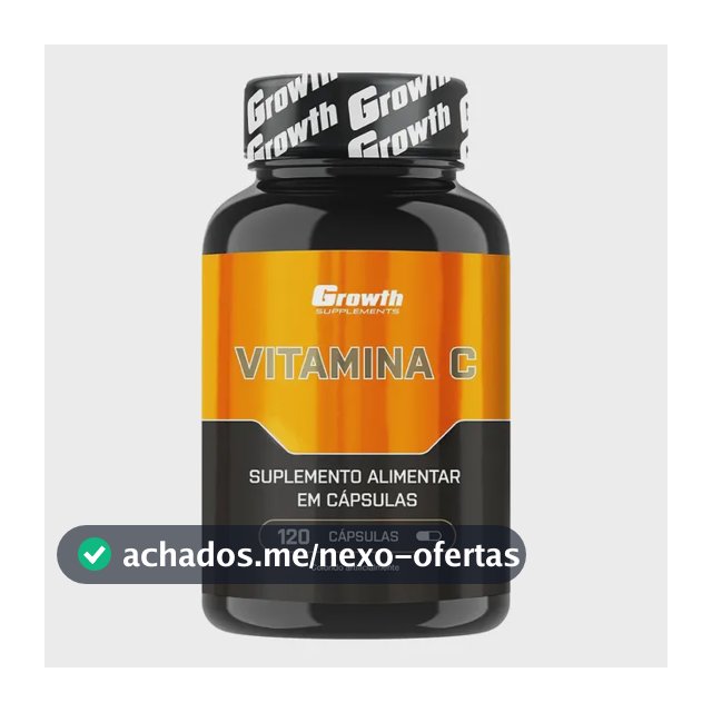 Vitamina C 120 Cápsulas Growth Supplements Natural