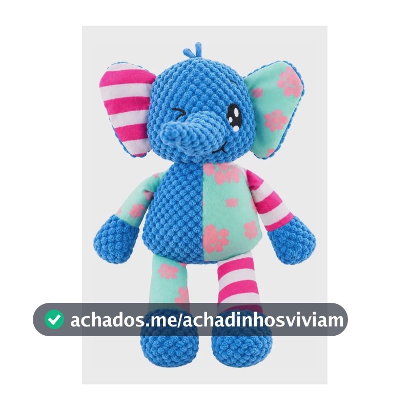 Brinquedo Pelúcia Mordedor Elefante Com Apito para Cães e Gatos
