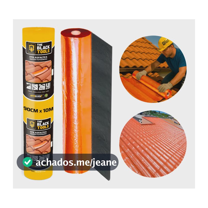 Manta Asfáltica Auto Adesiva Terracota 90cm X 10m Cor Telha Terracota
