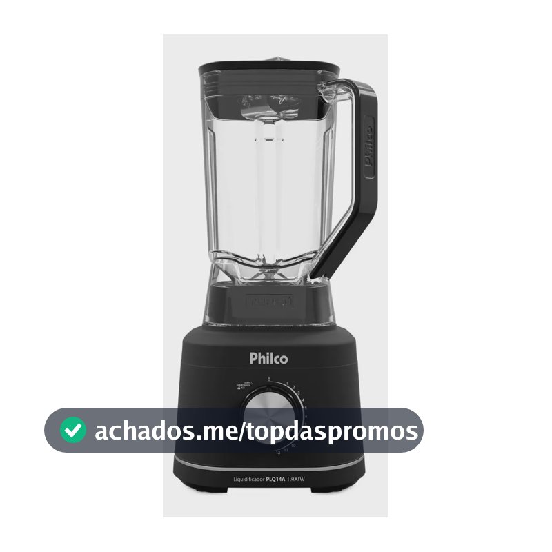 Liquidificador Philco Plq14a Com Jarra de Plástico 1300W 2.7L Cor Preto