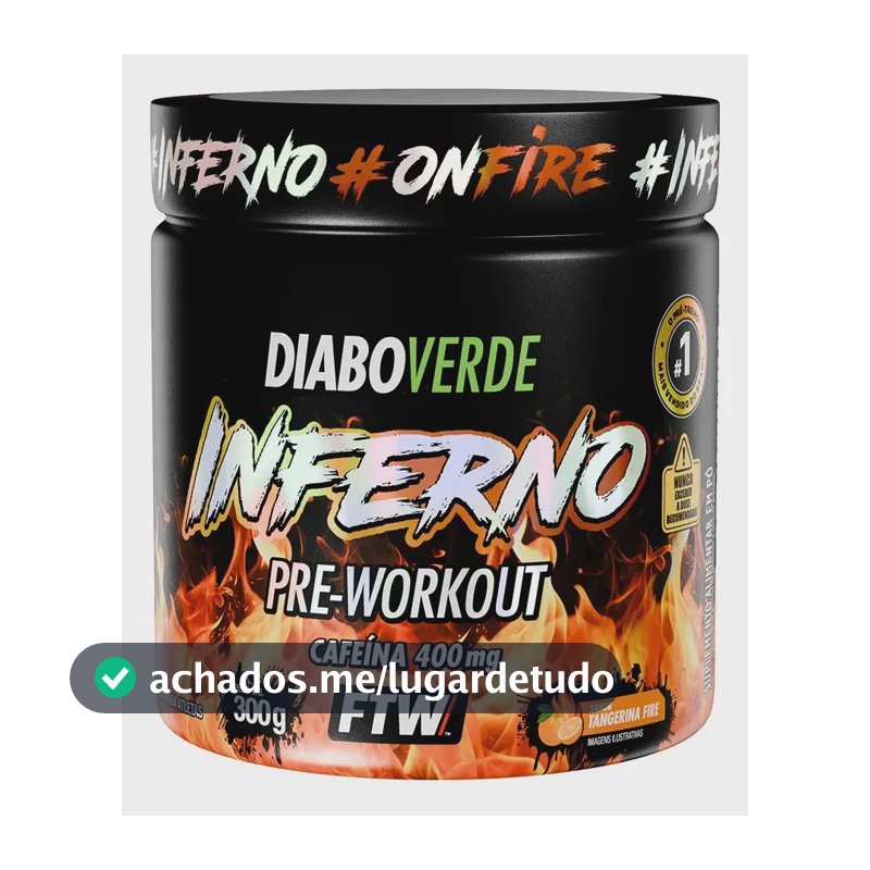 Suplemento FTW Diabo Verde Diablo en pó sabor tangerina fire x 300g