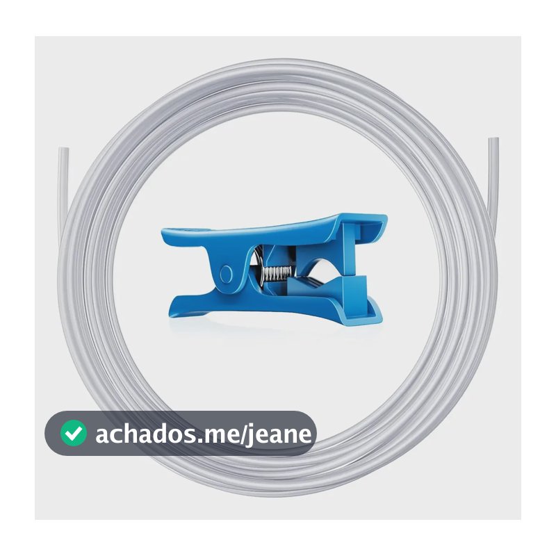 Tubo Ptfe Teflon 5m 2,5mm X 4mm Com Cortador Impressora 3d